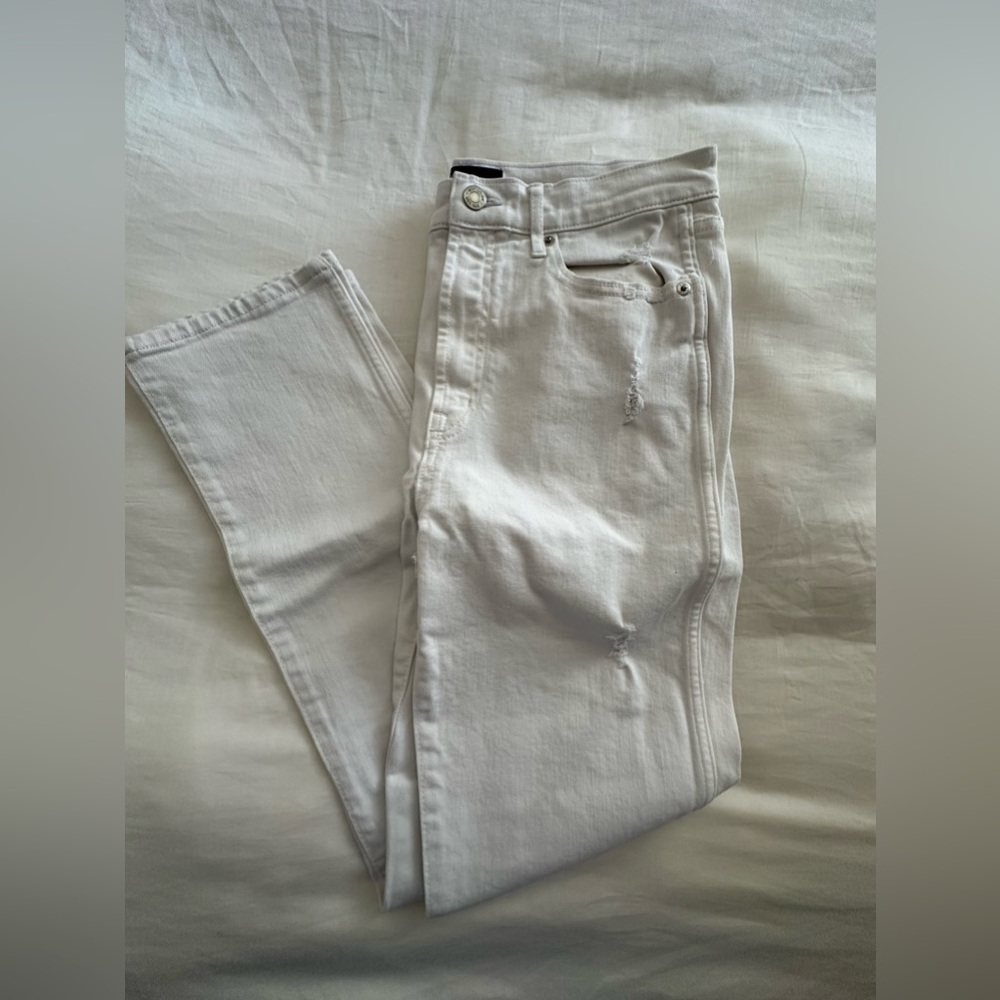 GAP White Distressed Jeans
